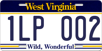 WV license plate 1LP002