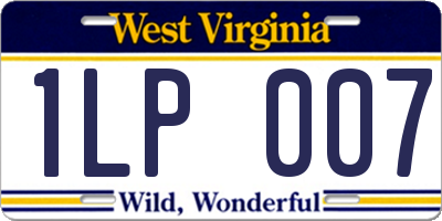 WV license plate 1LP007