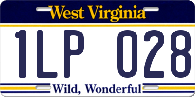 WV license plate 1LP028