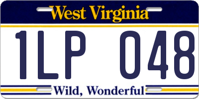 WV license plate 1LP048