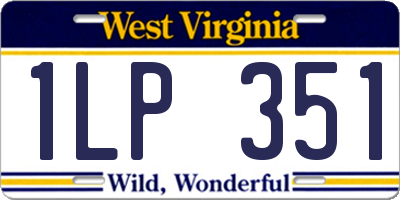 WV license plate 1LP351