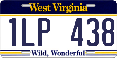 WV license plate 1LP438