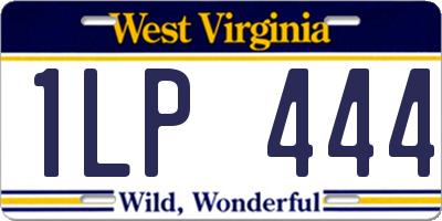 WV license plate 1LP444