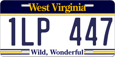 WV license plate 1LP447