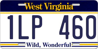WV license plate 1LP460