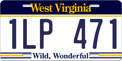 WV license plate 1LP471