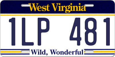 WV license plate 1LP481