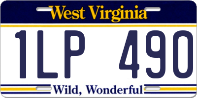 WV license plate 1LP490