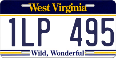 WV license plate 1LP495
