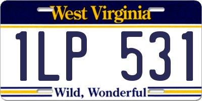 WV license plate 1LP531