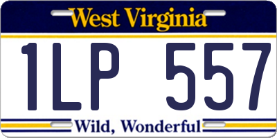 WV license plate 1LP557