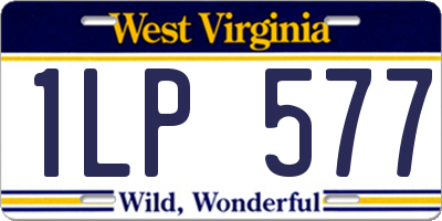 WV license plate 1LP577