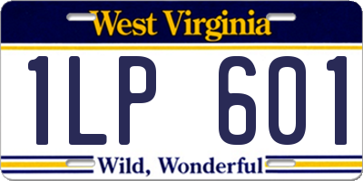 WV license plate 1LP601