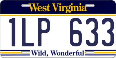 WV license plate 1LP633