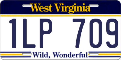 WV license plate 1LP709