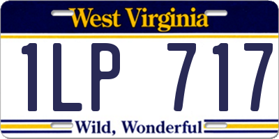 WV license plate 1LP717