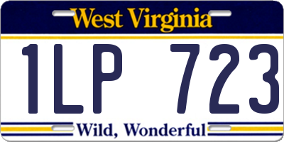 WV license plate 1LP723