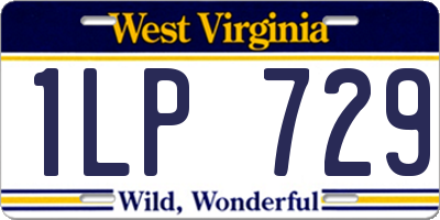 WV license plate 1LP729