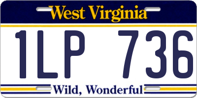 WV license plate 1LP736