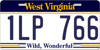 WV license plate 1LP766