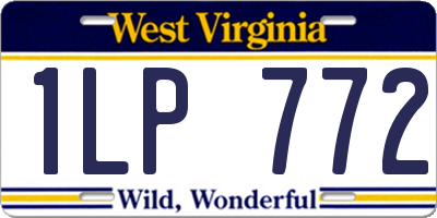 WV license plate 1LP772