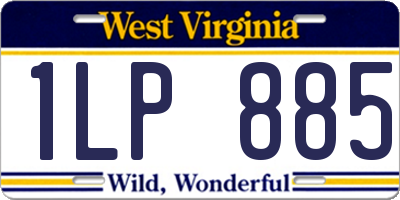 WV license plate 1LP885
