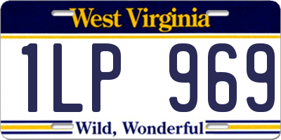 WV license plate 1LP969