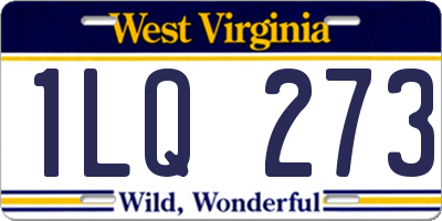 WV license plate 1LQ273