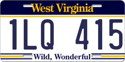 WV license plate 1LQ415