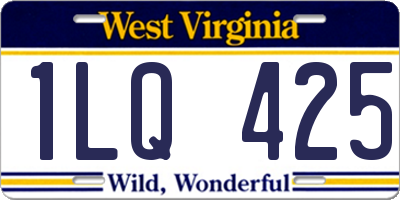 WV license plate 1LQ425