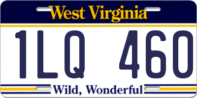 WV license plate 1LQ460