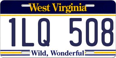 WV license plate 1LQ508