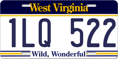 WV license plate 1LQ522