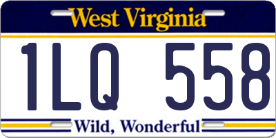 WV license plate 1LQ558
