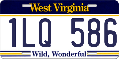 WV license plate 1LQ586