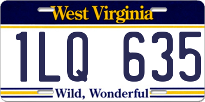 WV license plate 1LQ635