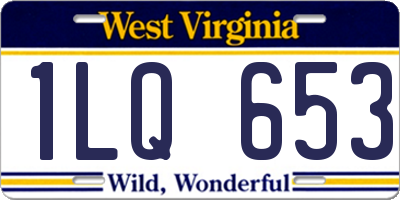 WV license plate 1LQ653