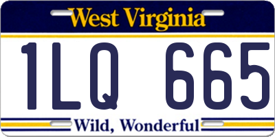 WV license plate 1LQ665