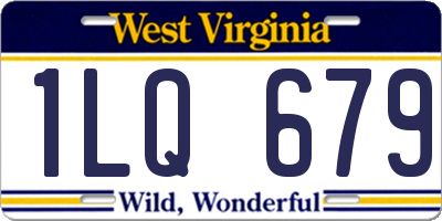 WV license plate 1LQ679
