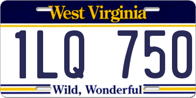 WV license plate 1LQ750