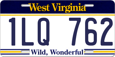 WV license plate 1LQ762