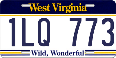 WV license plate 1LQ773