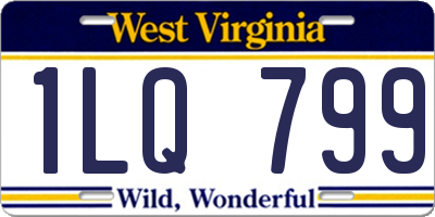 WV license plate 1LQ799