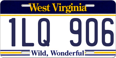 WV license plate 1LQ906