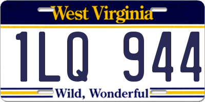 WV license plate 1LQ944