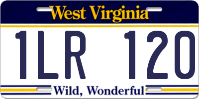 WV license plate 1LR120