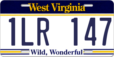 WV license plate 1LR147
