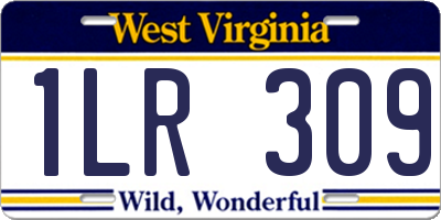 WV license plate 1LR309