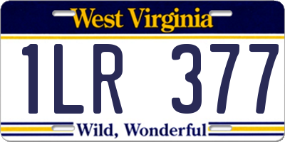 WV license plate 1LR377