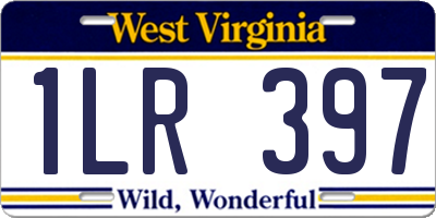 WV license plate 1LR397